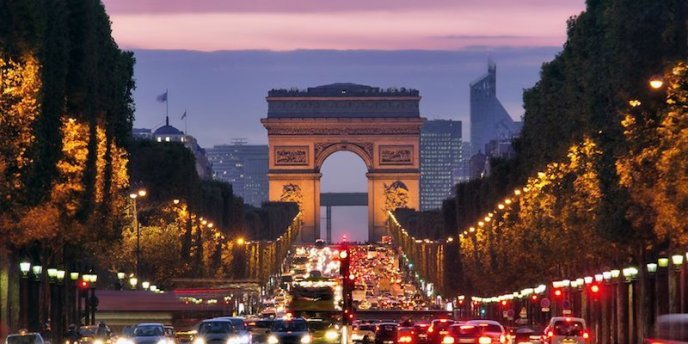 Arc de Triomphe, at the end of Champs-Elysees, 8th Arrondissement