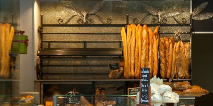 Baguettes in a Paris boulangerie