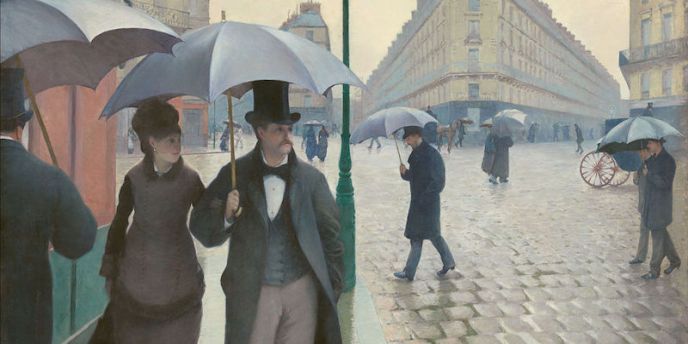 Caillebotte's paitning of The Flaneur from the late 19th century