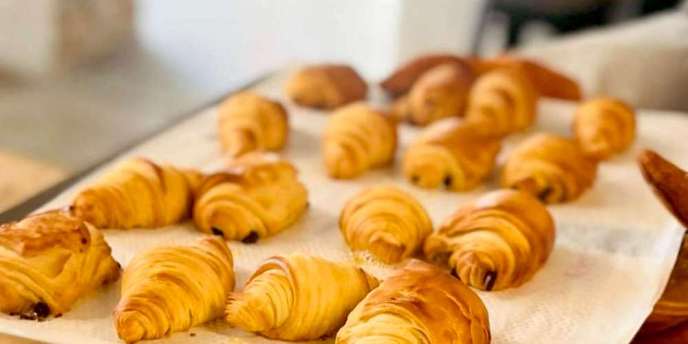 Frechly baked Croissants at a pastry making class in Paris