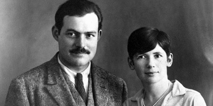 Hemingway and his wife Pauline Pfeiffer in 1927