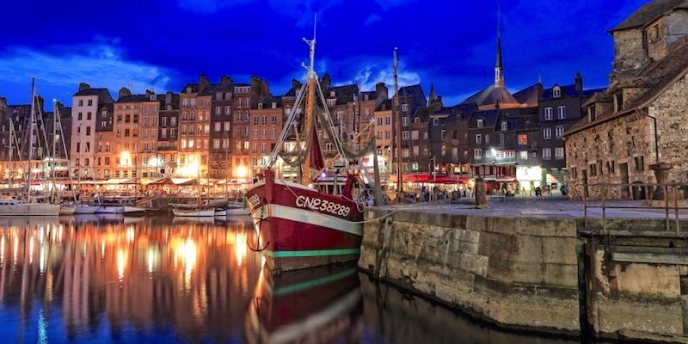 The charming Honfleur harbor