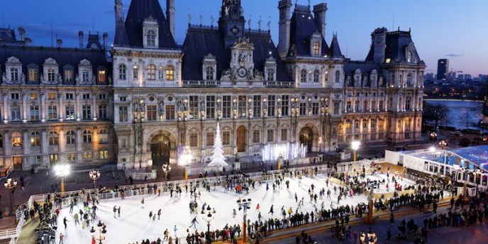 Skating rink at Hotel de Ville Paris