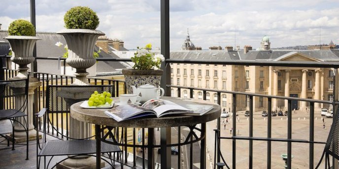 View from a balcony at Hotel des Grands Hommes