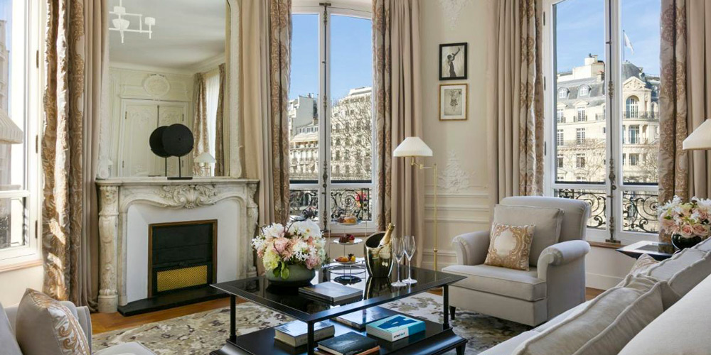 Room with a view of the Champs Elysees at hotel Barrière Fouquet's Paris