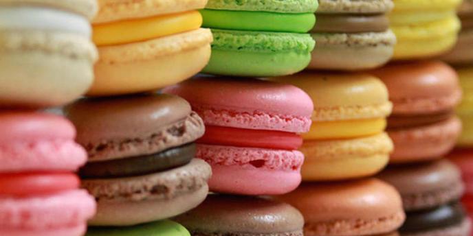 A stack of Macarons which Lauderee is famous for