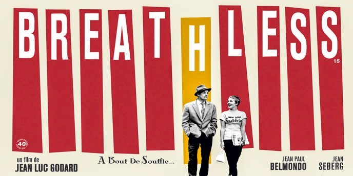 Original artwork from teh poster for the movie Breathless