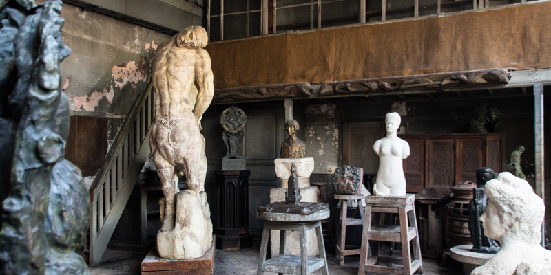 The artist's studio, preserved at Musee Bourdelle