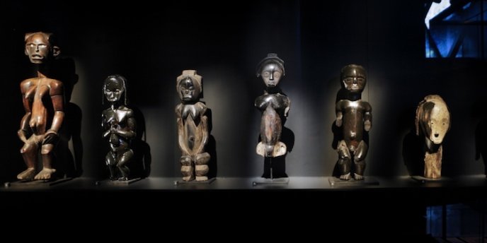 African sculptures and carvings at Quai Branly in Paris