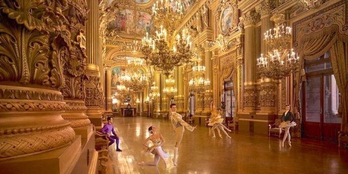 The chandelier-filled Grand Ballroom of Palais Garnier