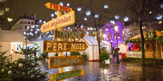 Christmas Village at Les Halles in Paris