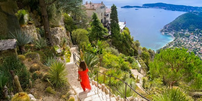 View along part of the Cote d'Azur in the French Riviera