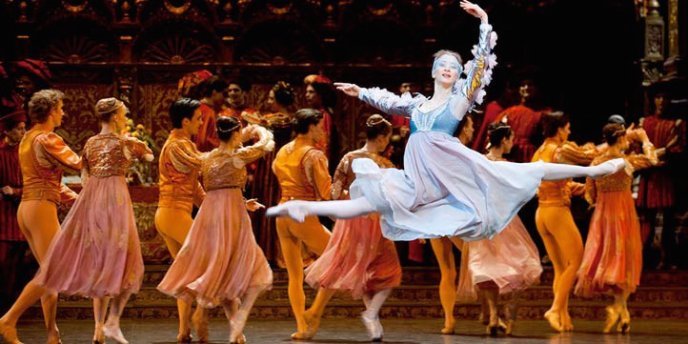 Performance of a ballet at Opera Bastille in Paris