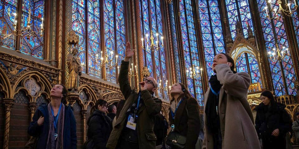 A visit to La Sainte Chapelle is part of the Guided City Walk