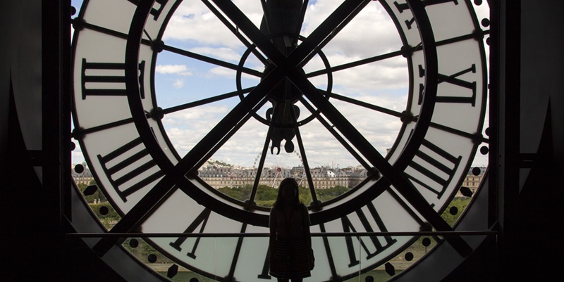 The clock on Musée d'Orsay, seen from inside