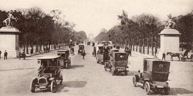 Vintage Paris The Champs Elysees Avenue and the Horses of Marly