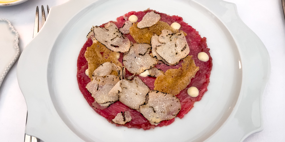 The restaurant's namesake carpaccio