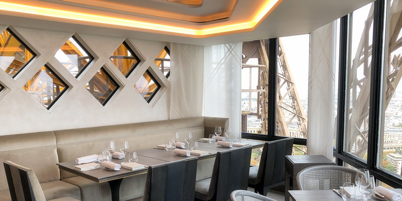 Eiffel Tower Dining At Le Jules Verne Restaurant in Paris
