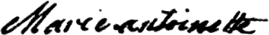 Marie Antoinette's signature