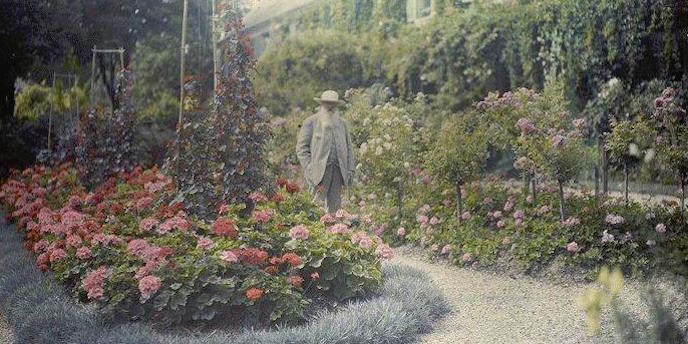 Monet in his garden