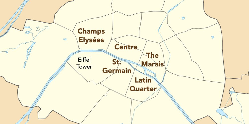 Map of central Paris